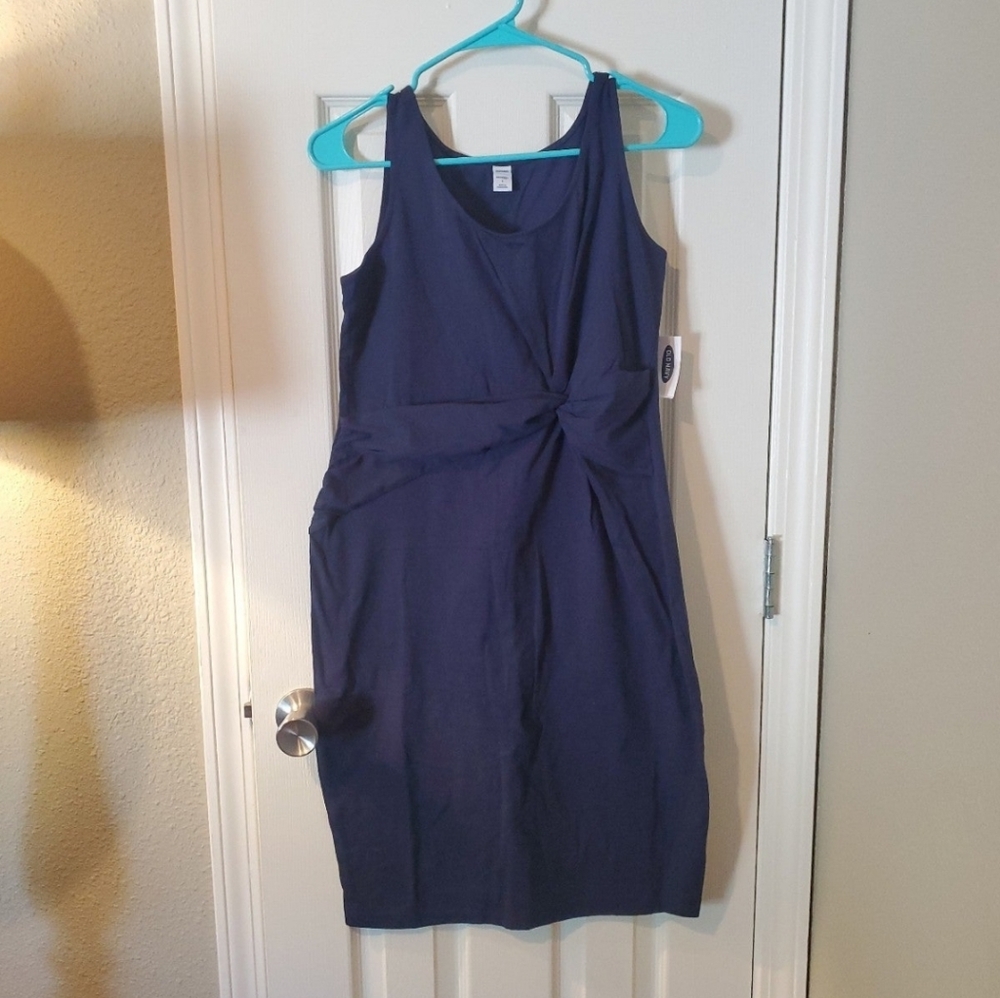 Old Navy Maternity Small Navy Sleeveless Dress NEW